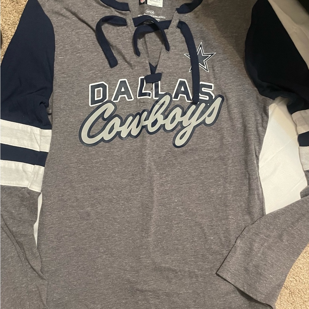 NFL Women Gray  and Blue top